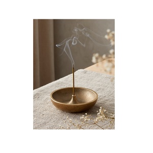 Brass <b>Incense</b> <b>Holder</b> Round <b>Stick</b> Burner <b>Incense</b> Gold Brass 1 Holes <b>Incense</b> <b>Holder</b> <b>for</b> Handmade Polished - Product Image 1