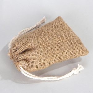 4 oz Burlap <b>Drawstring</b> <b>Pouch</b> Natural 4 X 5 Inches (10 X 13 Cm) for Gift Wrapping - Product Image 6
