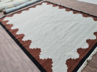 Hochwertige 8x10 moderne Dari traditionelle Farsh-e Teppiche Sets Schöne braun-beige hand gewebte Wolle Baumwolle Durry Abstract