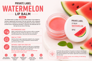 Baume à lèvres à la pastèque en marque privée SPF10 15ml OEM |   Soin hydratant pour les lèvres au beurre de karité et à la vitamine E |   Espagne UE - Product Image 3