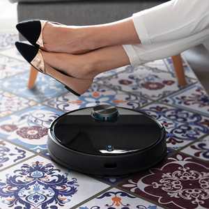 Tapis de broderie moderne beige à motif floral Netline 4002 - Tapis de maison lavables Home Depot - Product Image 5