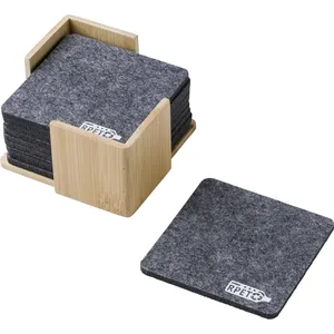 Set di Sottobicchieri Sostenibili Lawrence in RPET per Uso Promozionale - Product Image 1