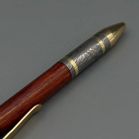Personnalisé Meilleur Employer Bolt Action Damas Acier À La Main Bois Stylo Plume 1.0mm Largeur D'écriture Anniversaire Cadeau Ensemble