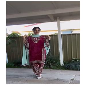 Traje de terciopelo de invierno tradicional de alta calidad, bordado de manga completa, cordón de lentejuelas, Ropa Étnica India paquistaní para bodas - Product Image 1