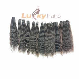 ผมแท้แบบเวอร์จินเรมี่ ไม่ผ่านกระบวนการ  แบบมัดสองชั้น  ความยาว 8 นิ้ว  ลอนธรรมชาติ สีดำ  ผมอินเดีย สำหรับต่อผม - Product Image 5