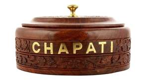Eco Friendly <b>Wooden</b> High Quality Handcrafted Classic Chapati <b>Box</b> Airtight Dishwasher Safe Traditional Design Food Preservation - Product Image 3