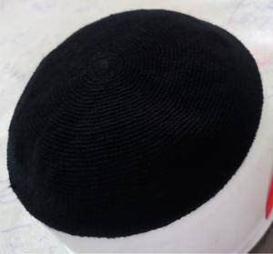 Kippa juive en coton 100% fait main, de qualité d'exportation, noir, toutes tailles, personnalisable en couleur et en design, réglable - Product Image 4