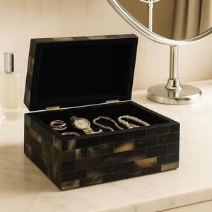 Caja de Cuerno de Búfalo para Joyas y Almacenamiento de Regalos - Interior Suave para Artículos Delicados de Alta Calidad - Product Image 3