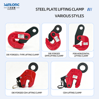 Pince de levage en acier forgé de type ML ROHO, acier au carbone haute résistance, outils de gréage horizontaux robustes, 1 tonne, 5 tonnes