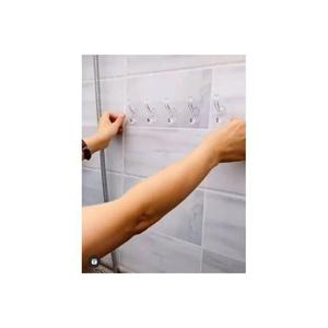 3 pezzi autoadesiva resistente trasparente 5 pezzi appendiabiti da cucina porta a muro appendiabiti da bagno - Product Image 1
