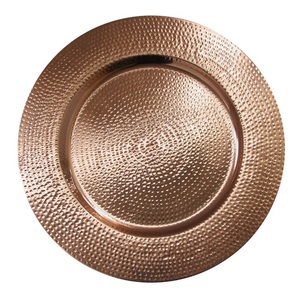 Plaques de charge modernes en acier inoxydable à emboutissage profond en métal pour la décoration de mariage de forme ronde fabriquée à la main de haute qualité et de finition - Product Image 2