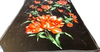 Couverture polaire tricotée double couche 100 % polyester avec logo personnalisé, doublure Sherpa, douce, rayée, pour toutes les saisons, unie