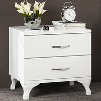 Cómoda de Madera Sólida de Lujo Blanca de Estilo Europeo Moderno, Paquete de 2, para Dormitorio, Sala de Estar, Hoteles y Almacenes