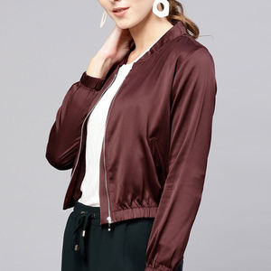 Conception personnalisée OEM Offre Spéciale vestes en satin de haute qualité pour les femmes couleur unie veste en satin coupe régulière - Product Image 4