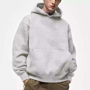 Sweat à capuche pour homme, pull court, sweat à capuche et sweat épais en mélange de coton, streetwear triple couche avec capuche - Product Image 6