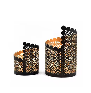 Fabuloso diseño hoja Metal Vela decorativa votiva alta calidad oro acabado vela votiva a precio razonable - Product Image 2