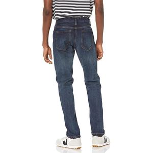 Pantalones clásicos vaqueros rectos de algodón para hombre al por mayor, pantalones vaqueros rectos de ajuste regular cómodos para hombre - Product Image 2