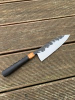 Couteau de chef fait à la main Lame en acier au carbone Couteau de chef de cuisine professionnel avec manche en bois Couteaux de chef.