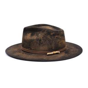 Chapeau de capitaine de qualité supérieure Cuir de peau de vache incroyable pour les visiteurs voyageant Top Head Chapeau en cuir Fourniture de navires pour couvre-chefs - Product Image 6