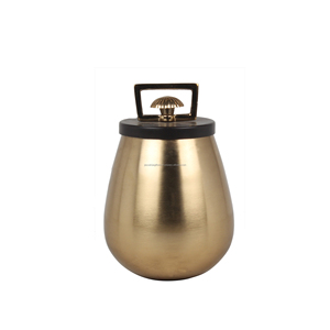 Boîte de bijoutier en tôle avec revêtement en poudre noire finition incrustation de fleurs de forme ronde meilleure qualité pour l'organisation de bijoux - Product Image 4