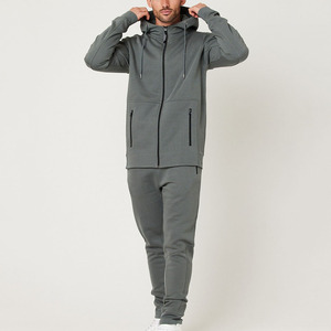 Custom Oversized Hoodie Jogger Set For Men Trendy Cargo Sweatpants Tracksuit Breathable Boxy Fit With Zipper & Paint <b>Detail</b> - Product Image 1