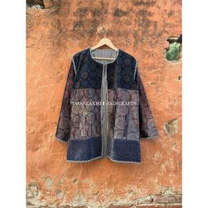 Veste en coton de Style indien Vintage, manteau imprimé à la main, pardessus d'hiver unisexe, tenue bohème, vente en gros - Product Image 2