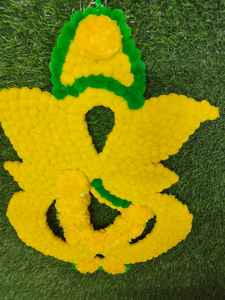 Divino Ganesha Glorious Rangoli Ganesha Centros de mesa florales-Marigold Pooja Decor & Worship Delight Ganesha Chaturthi Decoración - Product Image 6