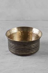 Hand Finished Copper Serving <b>Bowl</b> Ripple Edge Artistic Carved <b>Metal</b> <b>Bowl</b> for Special Occasions - Product Image 3