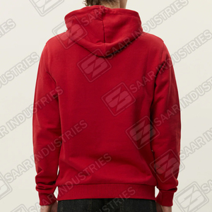 Sudadera con Capucha SAAR INDUSTRIES para Hombre, 400 Gramos, Poliéster/Algodón, Anti-Pilling, Nueva Llegada, Color Rojo, Hombros Caídos - Product Image 6