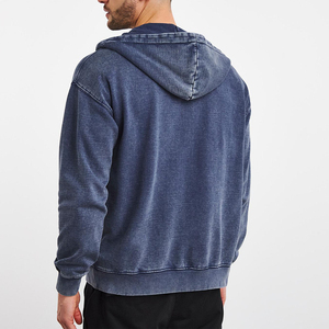 Sudadera con Capucha de Estilo Urbano, Holgada, Lavada al Ácido, para Hombre, 100% Algodón, Invierno, Personalizada, Extra Grande, Desgastada - Product Image 2