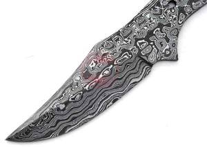 Personalizado hecho a mano caza Camping hoja en blanco Damasco cuchillos en blanco cuchillas - Product Image 3