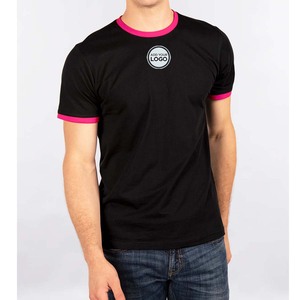 เสื้อยืดคอกลมทรงเข้ารูปสำหรับผู้ชาย ผลิตจากโพลีเอสเตอร์/คอตตอน - Product Image 1