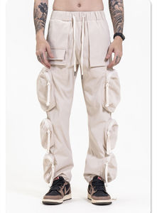 ชุดผ้ายีนส์สำหรับผู้ชายกางเกงโอเวอร์ไซซ์แบบยุทธวิธีลายพิมพ์ DTG โลโก้ออกแบบได้ตามต้องการ - Product Image 4