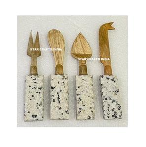 Juego de cubiertos de acero inoxidable más vendido con mango de madera para cocina y juego de vajilla de mesa a precio mayorista juego de cubiertos - Product Image 4