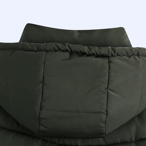 Nouvelle veste matelassée décontractée pour homme, coupe oversize, en toile, hiver 2025, haute qualité, col à capuche personnalisé, fermeture éclair, service OEM - Product Image 4
