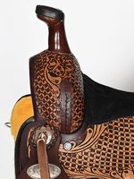 Ensemble de têtière pour cheval en cuir occidental de qualité supérieure, travaillée à la main, avec tressage en panier, pour l'équitation de trail, de ranch et de barrel racing, équipement équestre personnalisé OEM