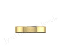 Bijoux en or fin personnalisés en gros à la mode 14k solide large 4mm anneau uni fabriqué en Inde prix d'usine pour cadeau de mariage