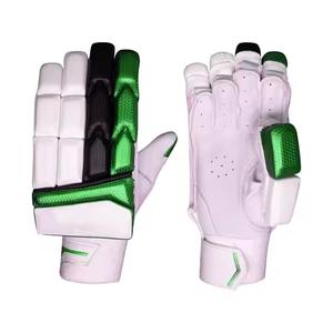 High Quality Medium Size White PU Leather Cricket <b>Gloves</b> Reasonable Price Batting <b>Gloves</b> with Plain Pattern for India - Product Image 1