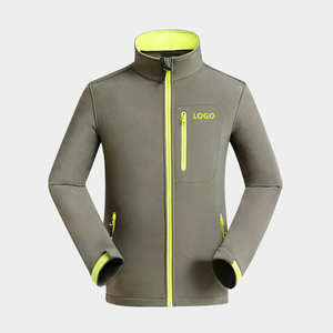 2024 personnalisé nouvelle veste Softshell conception personnalisée vêtements d'hiver hommes coupe-vent imperméable polaire doublé fermeture éclair veste souple - Product Image 6