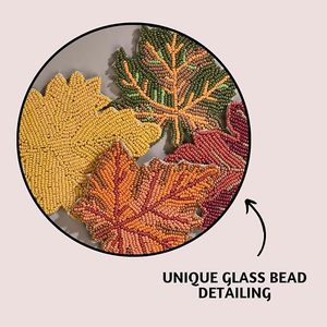 ที่รองแก้วลายสัตว์ตกแต่งบนโต๊ะอาหารที่ออกแบบโดยใช้ลูกปัดแก้วอย่างดีที่สุดสำหรับงานปาร์ตี้และงานอื่นๆ - Product Image 5