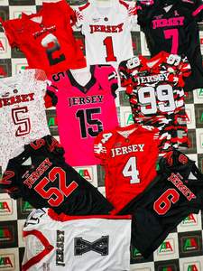 Maillot de football américain maillot de fan maillot de parent sublimation attirail broderie sergé plus taille support personnalisé vraies photos - Product Image 5