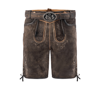 กางเกงขาสั้นผู้ชายแบบแยกวัวแท้เสื้อผ้าบาวาเรีย - Product Image 6