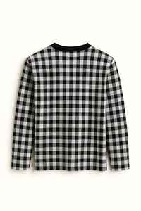 Custom <b>Black</b> & <b>White</b> <b>Check</b> Long Sleeve Cotton Jersey Men's <b>Shirts</b>| Casual Wear With Logo | OEM Available - Product Image 2