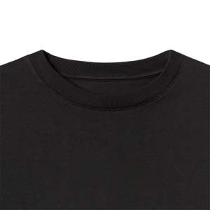 เสื้อยืดผู้ชายผ้าคอตตอนสไตล์สตรีทแวร์แห้งเร็วทรงหลวมสีดำติดโลโก้100% ตามสั่ง - Product Image 3