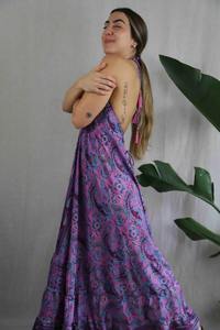 Vestido Maxi estampado bohemio Europa verano vestidos estampados para mujer alta calidad elegante fiesta en la playa - Product Image 4