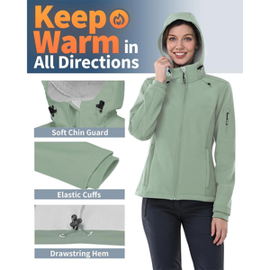 Chaqueta Softshell para Mujer con Tela de Nailon y Lona Transpirable, Capa Aislante para Mayor Calidez sin Peso Excesivo - Product Image 3