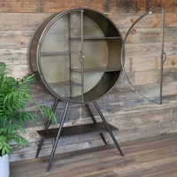 Meuble de bar moderne, mini-bar, armoire à vin haute en métal, vitrine en verre, ensemble de bar en bois de manguier écologique et durable, pour la maison et la salle de sport