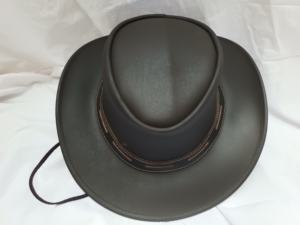 Sombrero de Vaquero de Cuero Marrón Vintage con Banda Trenzada y Correa para la Barbilla, Sombrero Occidental Hecho a Mano para Hombre - Product Image 5