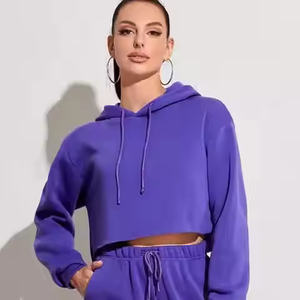 Customized Logo Printing Cotton Hoodie Sweatshirts Women <b>Crop</b> <b>Top</b> Professional Manufacturing Women Hoodies Sweatshirts <b>Crop</b> <b>Top</b> - Product Image 4