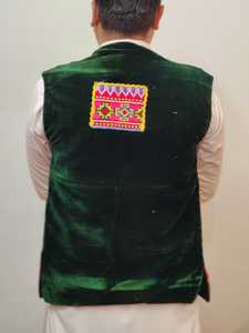 Chalecos sin Mangas Bordados a Mano para Hombre, Invierno, Encaje Completo, 100% Lana, Formales, Tradicionales Afganos - Product Image 5